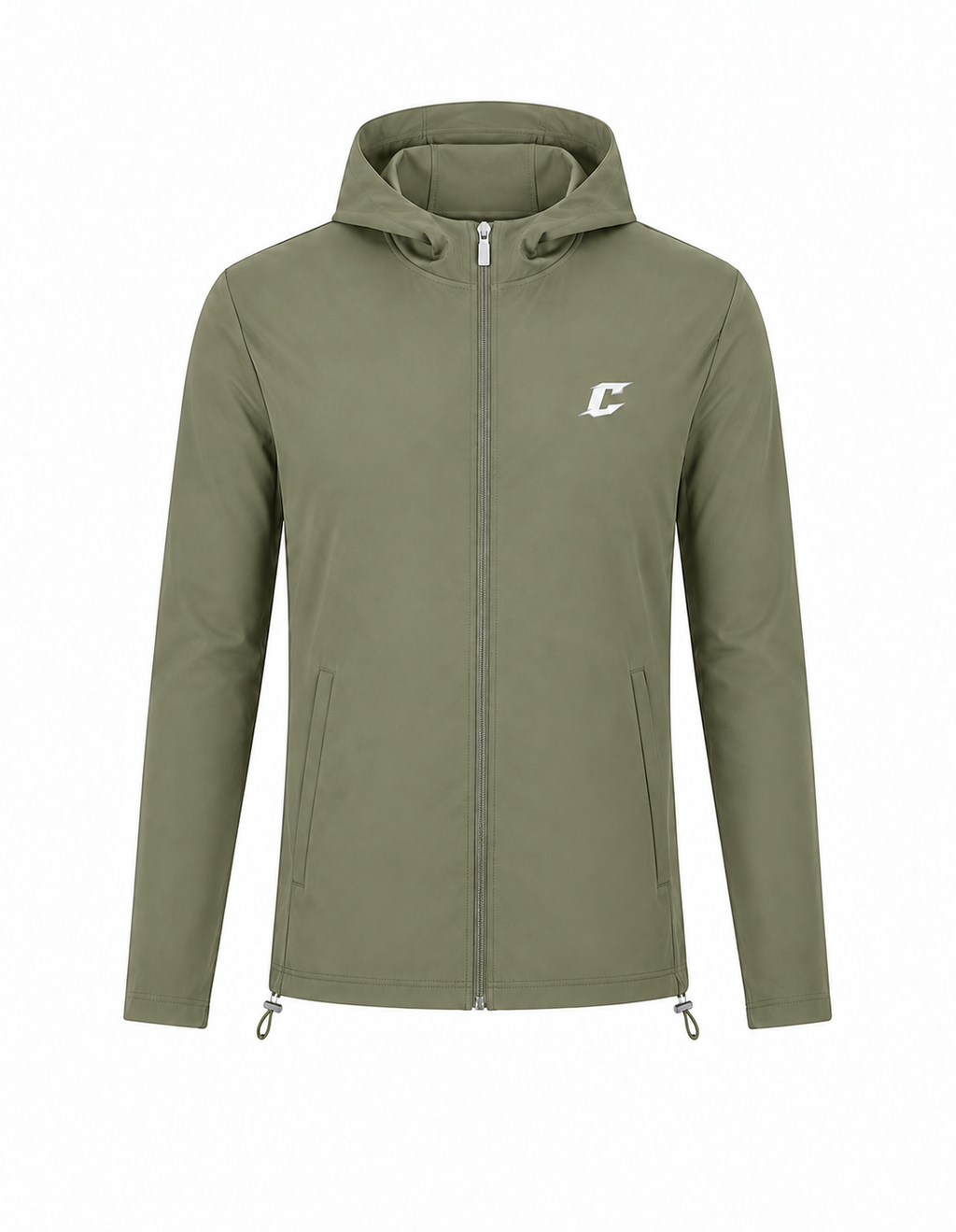Olive Green Technical Windbreaker