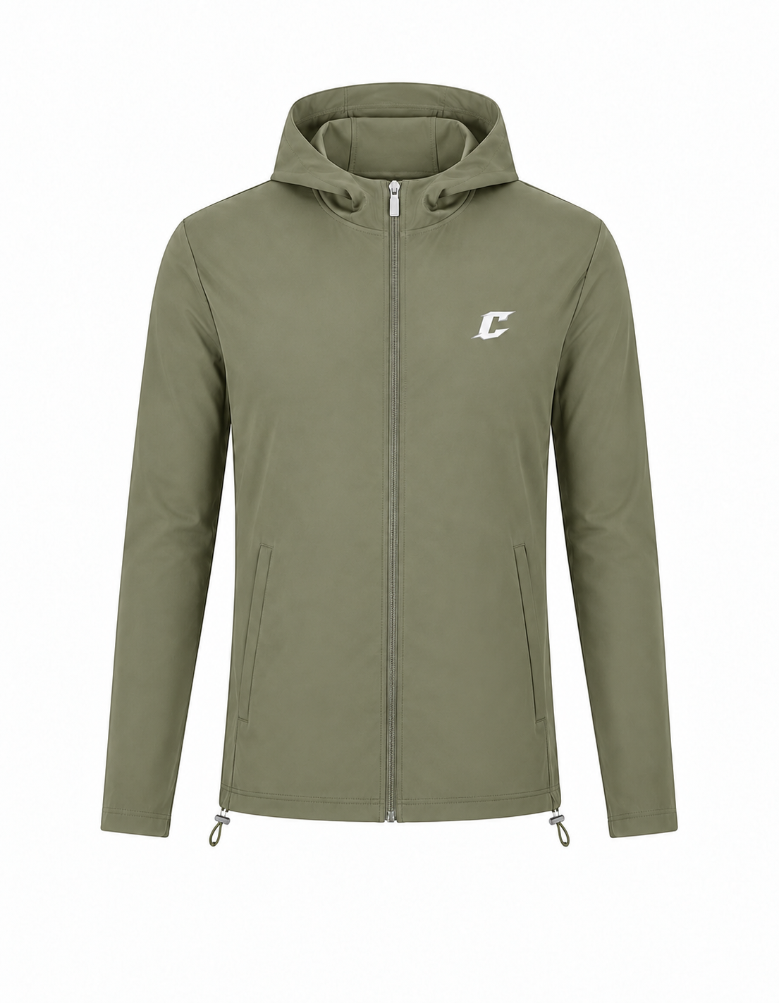 Olive Green Technical Windbreaker