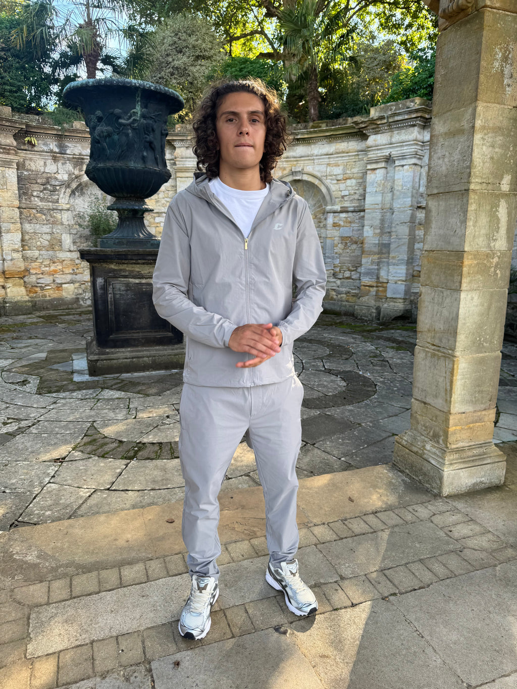Grey Technical Windbreaker