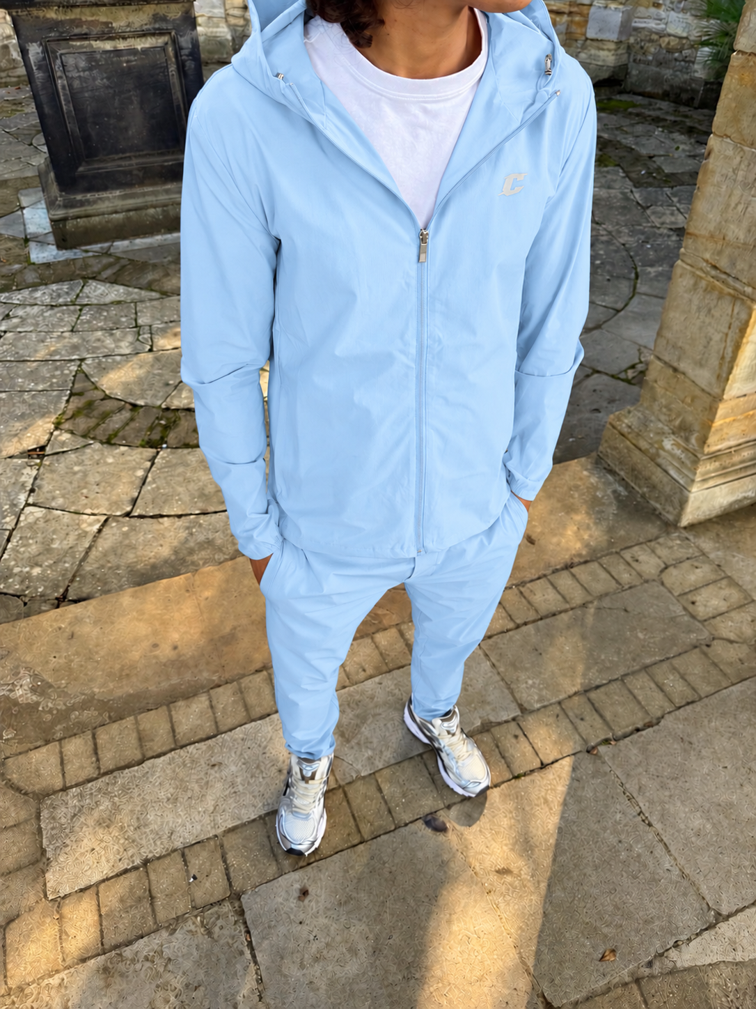 Steel Blue Technical Windbreaker