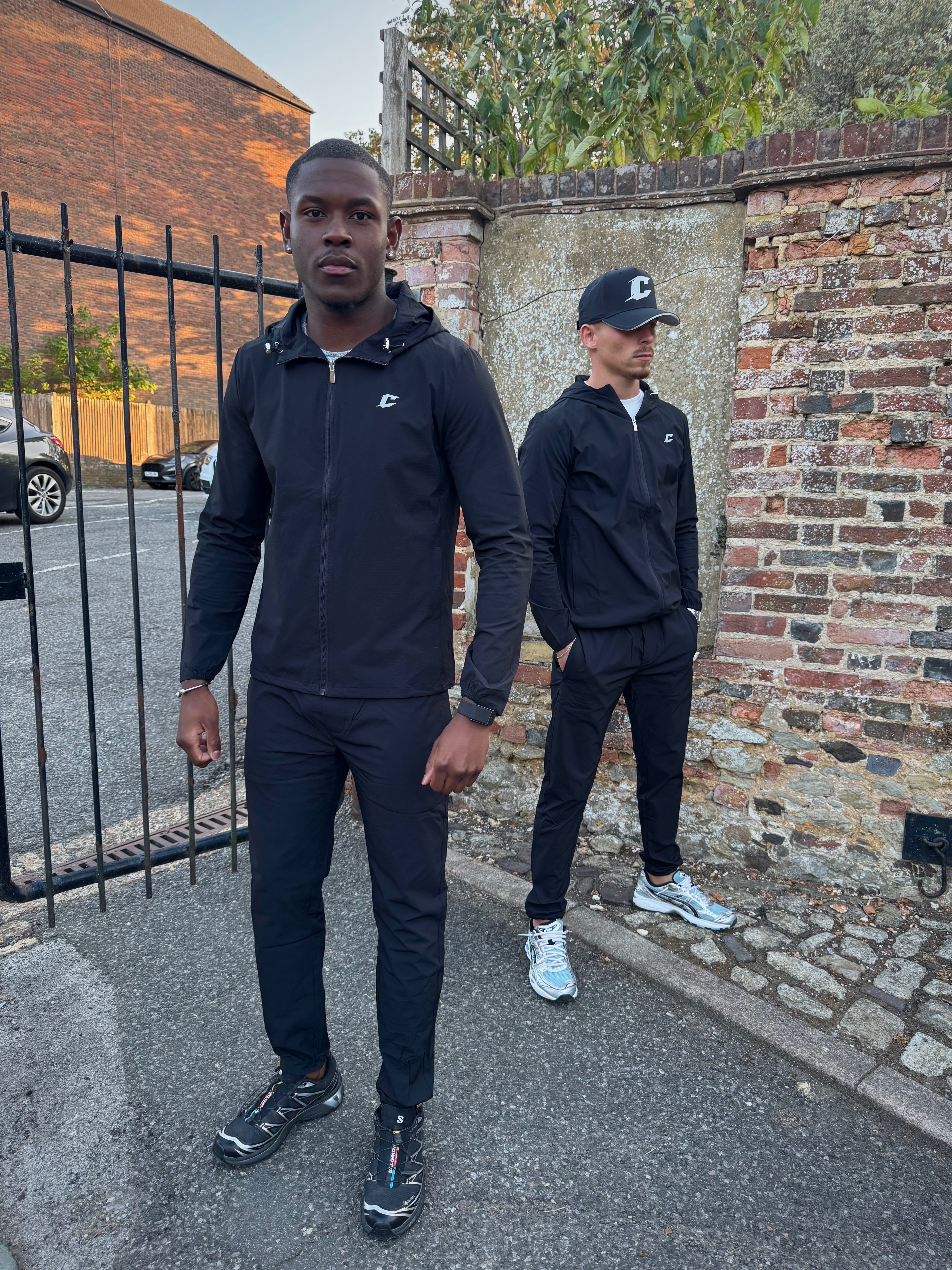 Black Technical Windbreaker